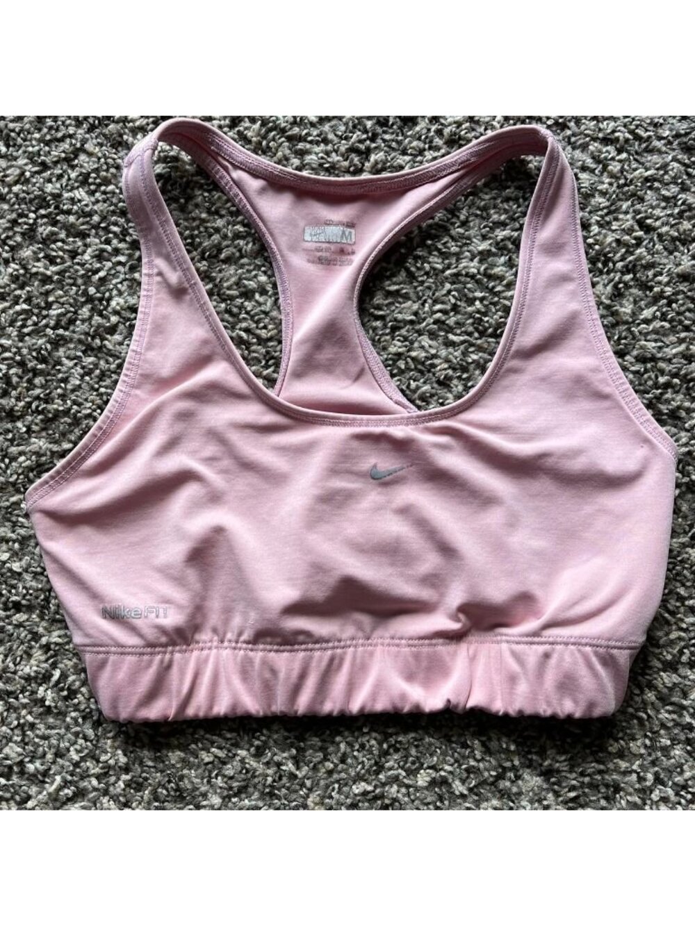 Nike Pink Medium Sports Bra Activewear Athleisure Fitness Running Pilates Gym
